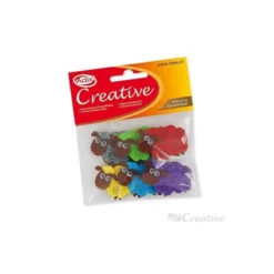 Figuras Goma Eva Ovejas creative adhesiva 6 unidades
