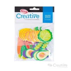 Figuras  goma eva adhesiva verduras creative  33 unidades
