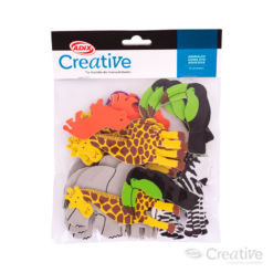Figuras Goma Eva animales adhesiva 35unidades