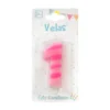 Velas Numero Rayada Rosa