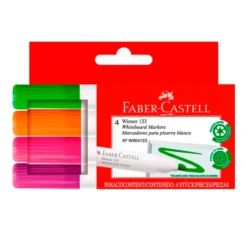 Marcador Pizarra Colores Vivos x4 Faber-Castell