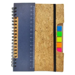 Libreta con espiral Corcho con post it