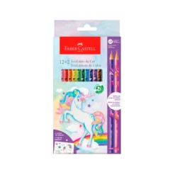 Lapices de Colores Unicornios x12 con Kit Faber-Castell