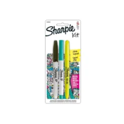 Marcador sharpie kit Fino+ultra+resaltadorx3 Colores Dif